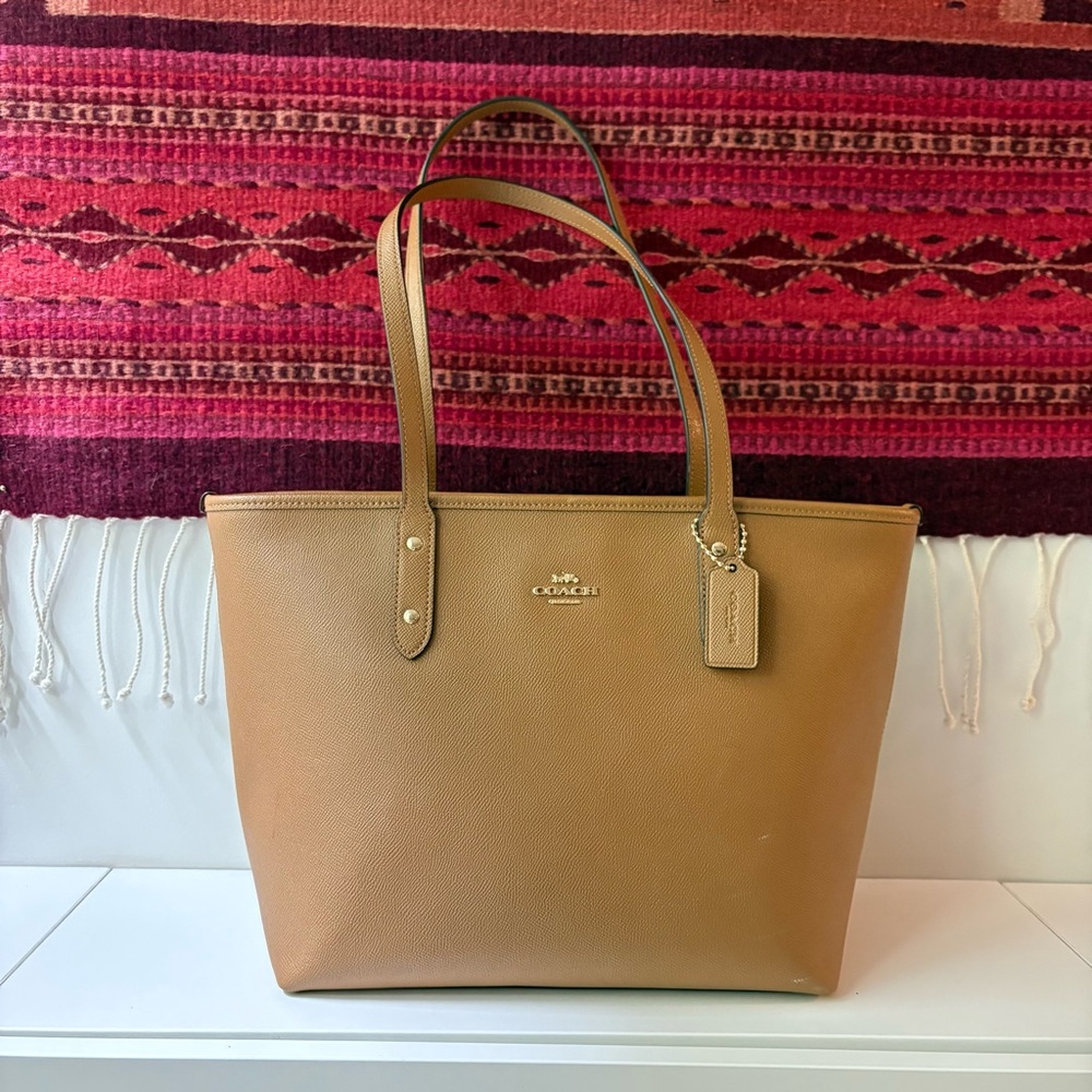 Coach Tan Leather Tote Bag
